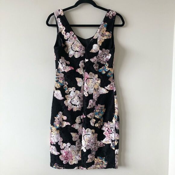 Mystic Black Lace Multi Colour Floral Dress - Picture 2 of 7